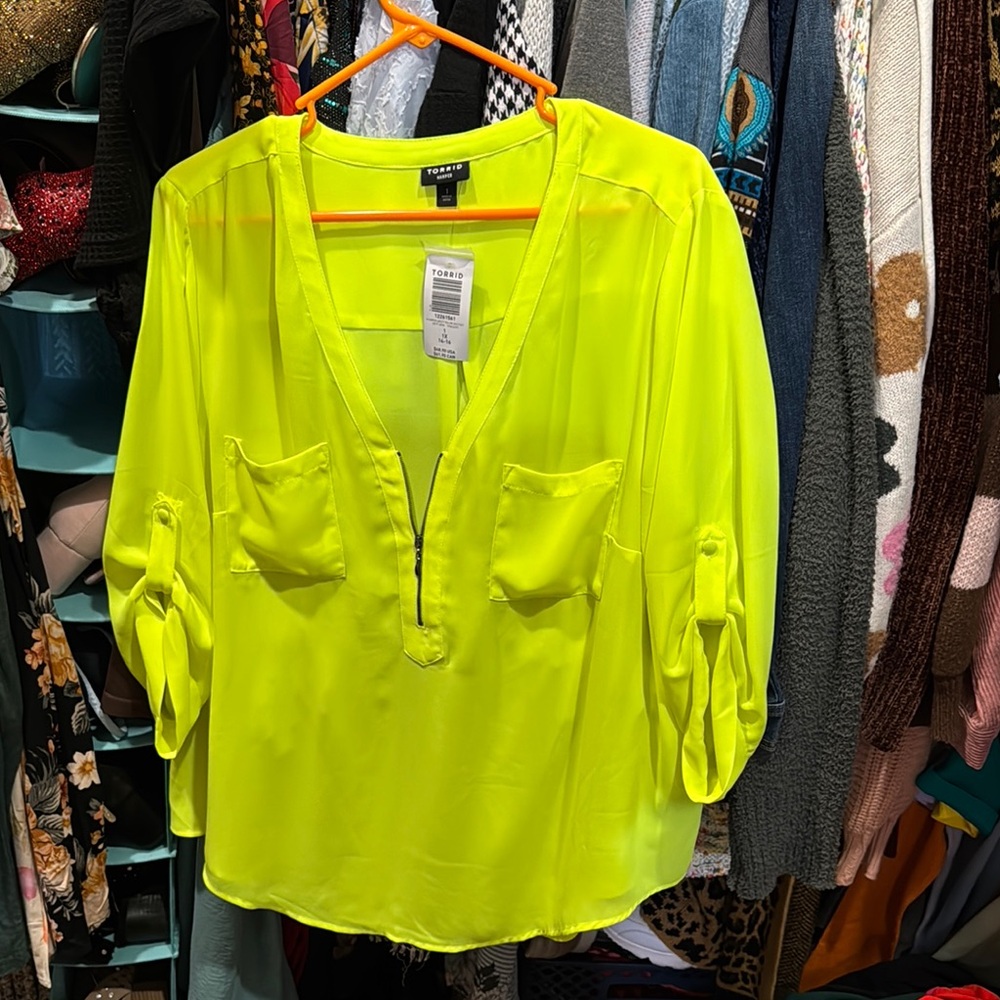 Torrid Bright Yellow Blouse
